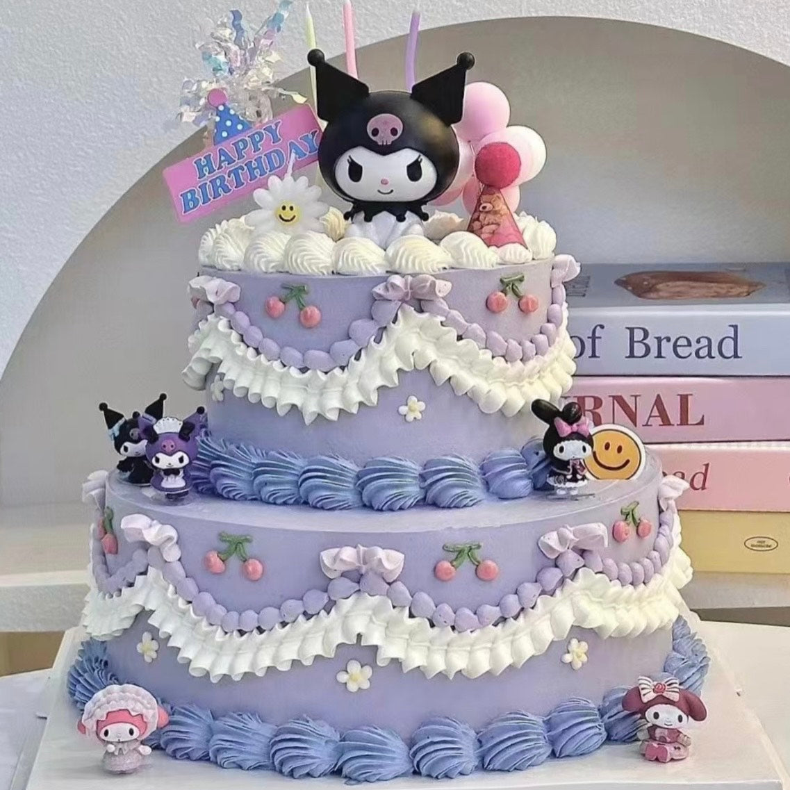 Kuromi Love 2-tier cake