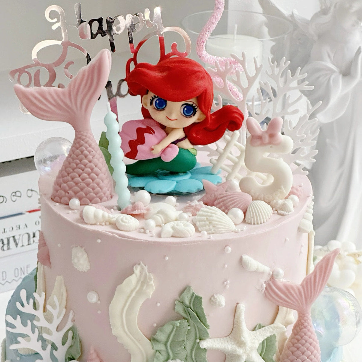 Ariel Little Mermaid 2-tier cake