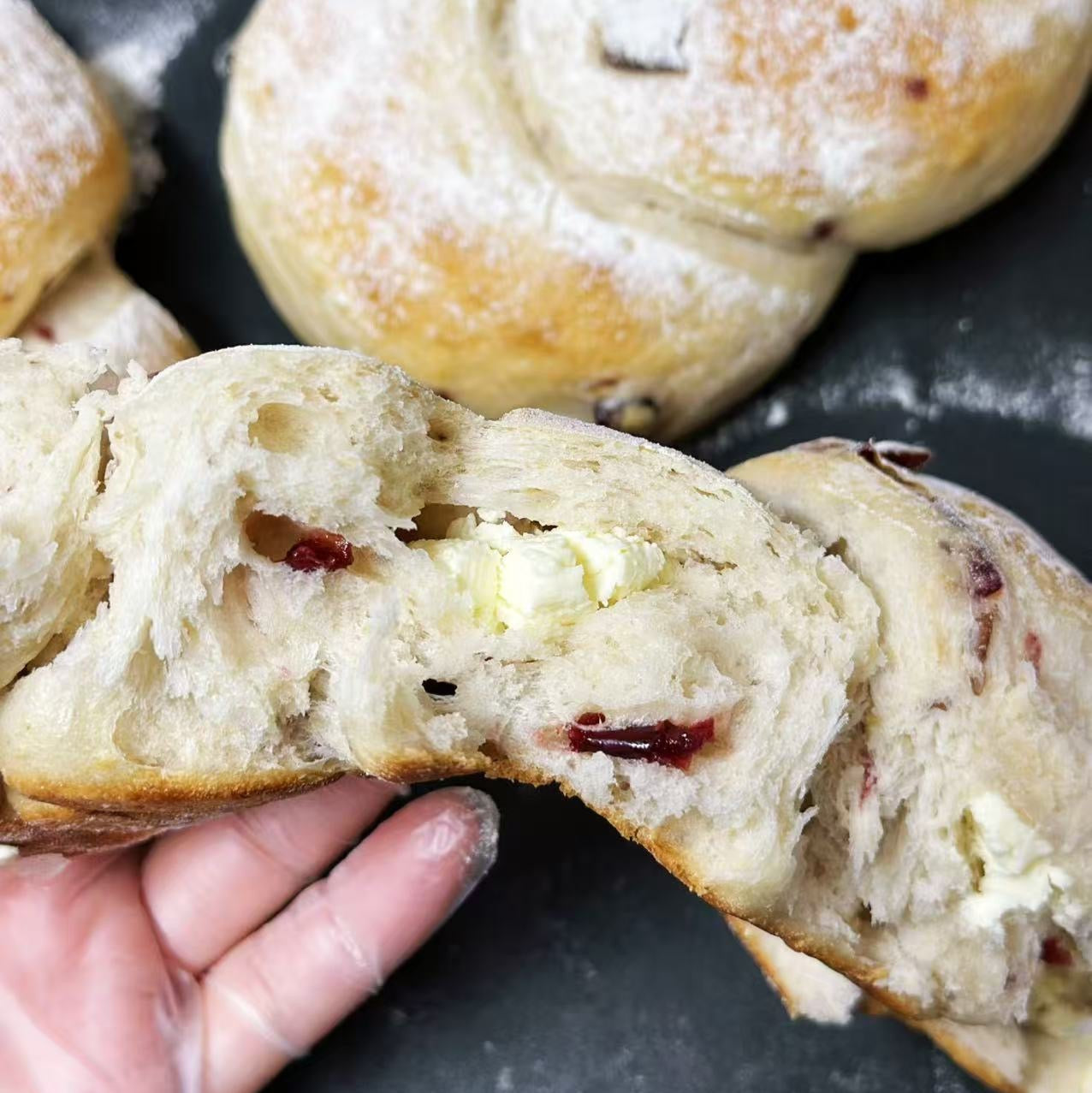 Cranberry Cream Cheese Euro Bread
