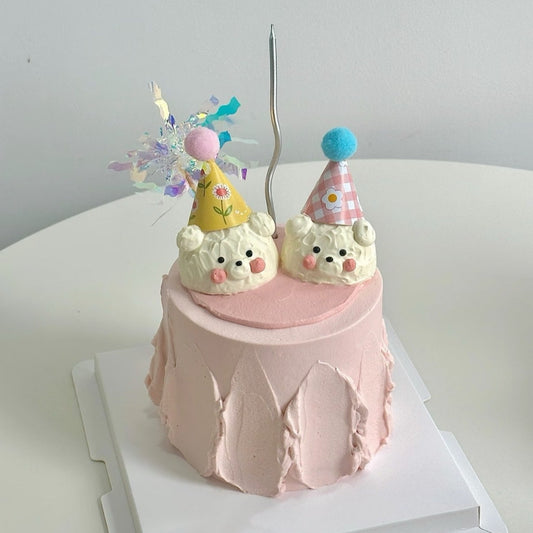 Twin Party Bears cake