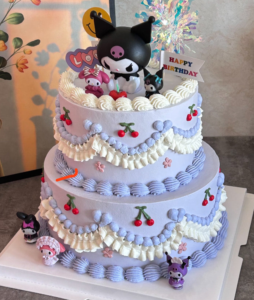Kuromi Love 2-tier cake