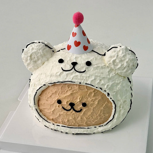 Line Puppy 3D cake